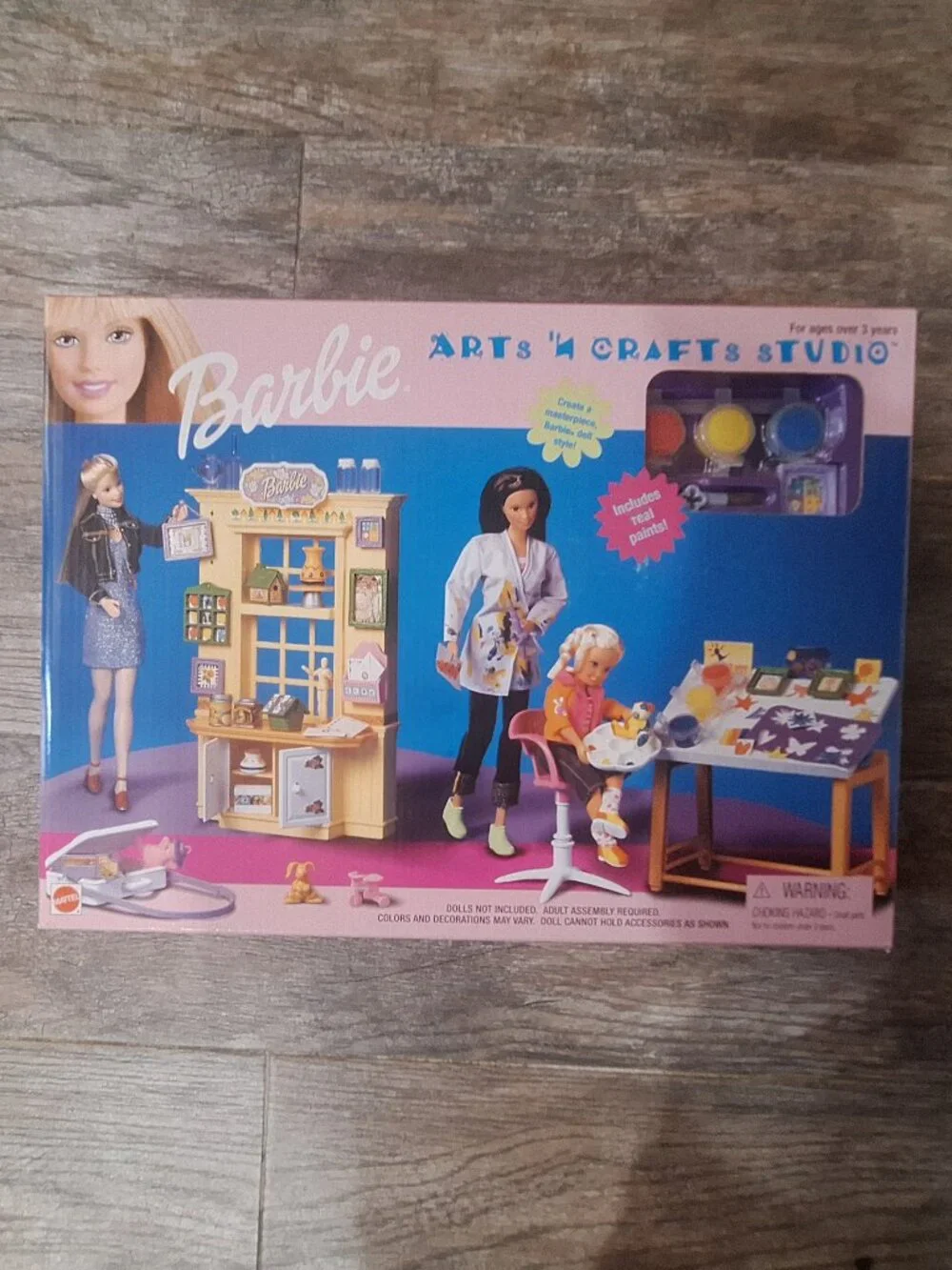 Vintage 1999 Mattel Barbie Arts 'N Crafts Studio Playset - Unopened